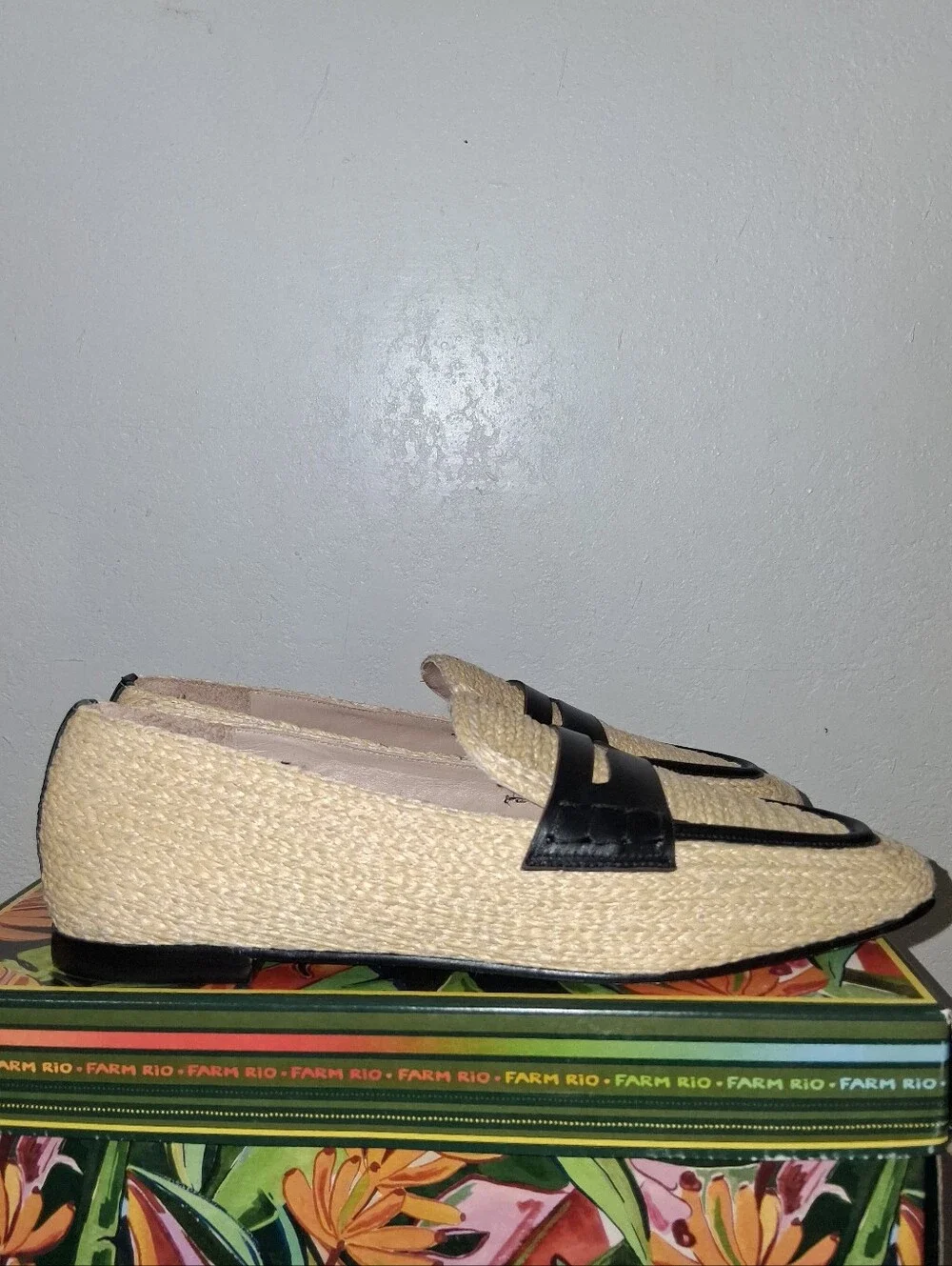 FARM RIO Raffia Loafers
